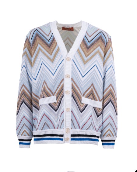 Shop MISSONI Saldi Cardigan: Missoni cardigan in maglia di cotone zig zag.
Chiusura a bottoni.
Maglia di misto cotone.
Motivo chevron.
Profili a costine.
Composizione: 89% cotone, 11% poliammide.
Made in Italy.. MOO 3Y-SO180